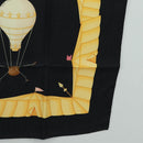 BVLGARI Scarf Silk Black Auth am10707V-10