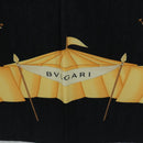 BVLGARI Scarf Silk Black Auth am10707V-13