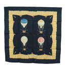 BVLGARI Scarf Silk Black Auth am10707V-15