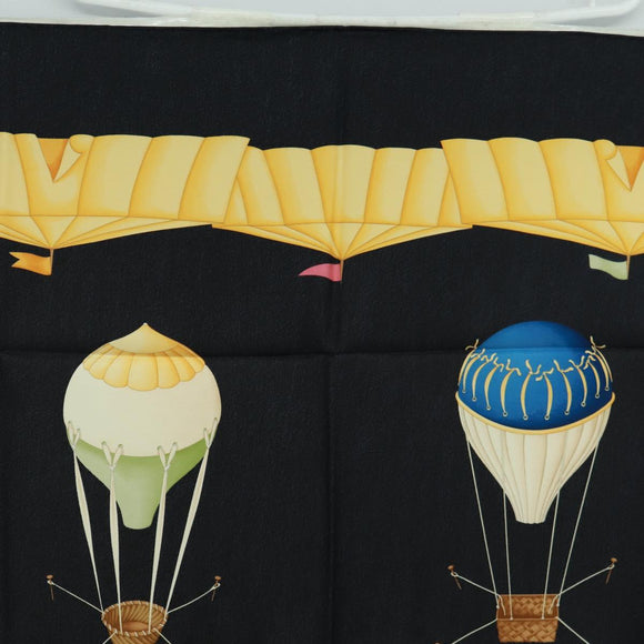 BVLGARI Scarf Silk Black Auth am10707V