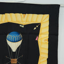 BVLGARI Scarf Silk Black Auth am10707V-4