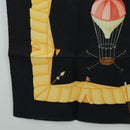 BVLGARI Scarf Silk Black Auth am10707V-8