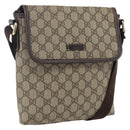 GUCCI GG Supreme Shoulder Bag PVC Beige Gold 223666 Auth am10708-1