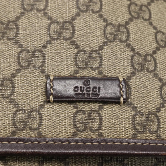 GUCCI GG Supreme Shoulder Bag PVC Beige Gold 223666 Auth am10708
