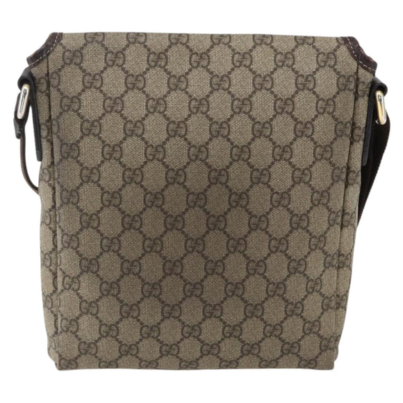 GUCCI GG Supreme Shoulder Bag PVC Beige Gold 223666 Auth am10708