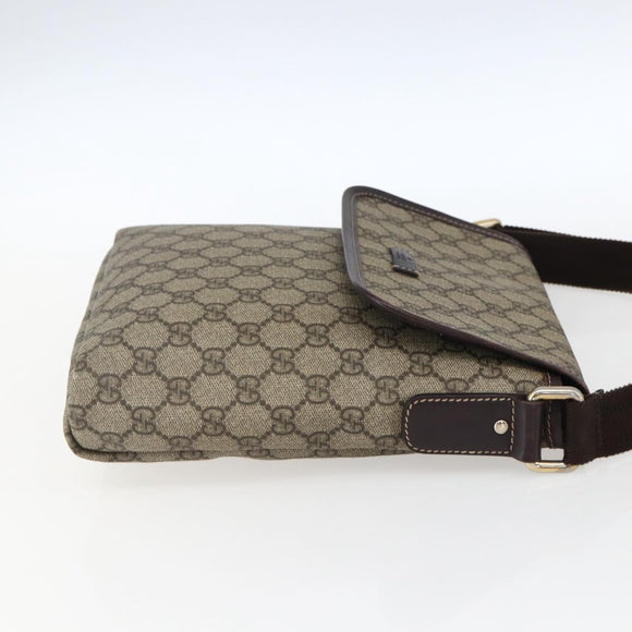 GUCCI GG Supreme Shoulder Bag PVC Beige Gold 223666 Auth am10708