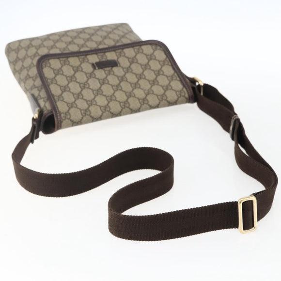 GUCCI GG Supreme Shoulder Bag PVC Beige Gold 223666 Auth am10708