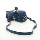 Chloe Abbey Smallday Hand Bag Leather 2way Blue Gold Silver Auth am10710V-9