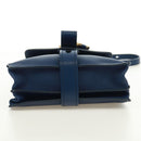 Chloe Abbey Smallday Hand Bag Leather 2way Blue Gold Silver Auth am10710V-6