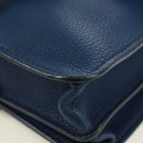 Chloe Abbey Smallday Hand Bag Leather 2way Blue Gold Silver Auth am10710V-17