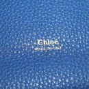 Chloe Abbey Smallday Hand Bag Leather 2way Blue Gold Silver Auth am10710V-23