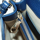 Chloe Abbey Smallday Hand Bag Leather 2way Blue Gold Silver Auth am10710V-26