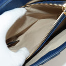 Chloe Abbey Smallday Hand Bag Leather 2way Blue Gold Silver Auth am10710V-27