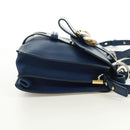 Chloe Abbey Smallday Hand Bag Leather 2way Blue Gold Silver Auth am10710V-5