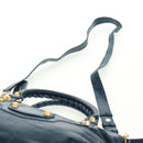 BALENCIAGA Giant Town Hand Bag Leather 2way Blue Gold Auth am10713SAV-16