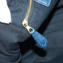 BALENCIAGA Giant Town Hand Bag Leather 2way Blue Gold Auth am10713SAV-24