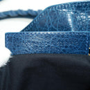 BALENCIAGA Giant Town Hand Bag Leather 2way Blue Gold Auth am10713SAV-12