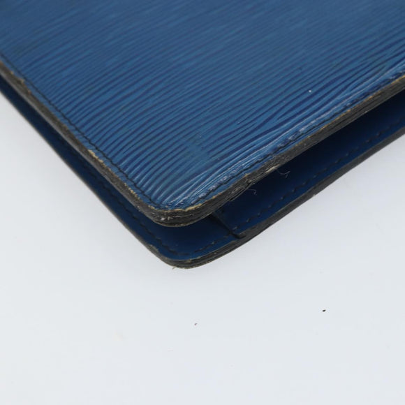LOUIS VUITTON Epi Montaigne 23 Clutch Bag Blue M52665 LV Auth am10715