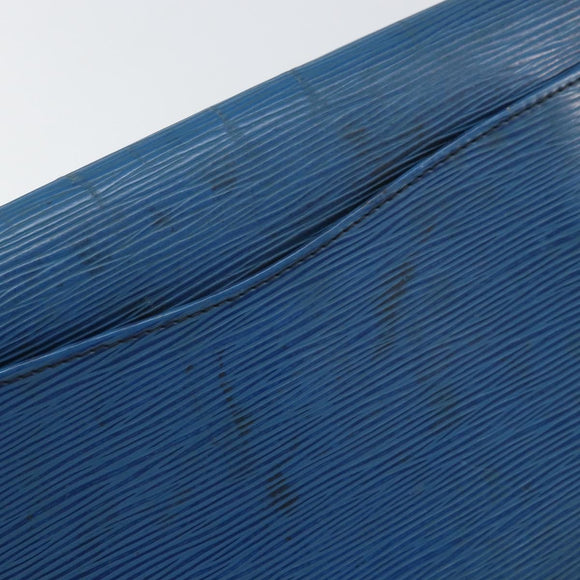 LOUIS VUITTON Epi Montaigne 23 Clutch Bag Blue M52665 LV Auth am10715