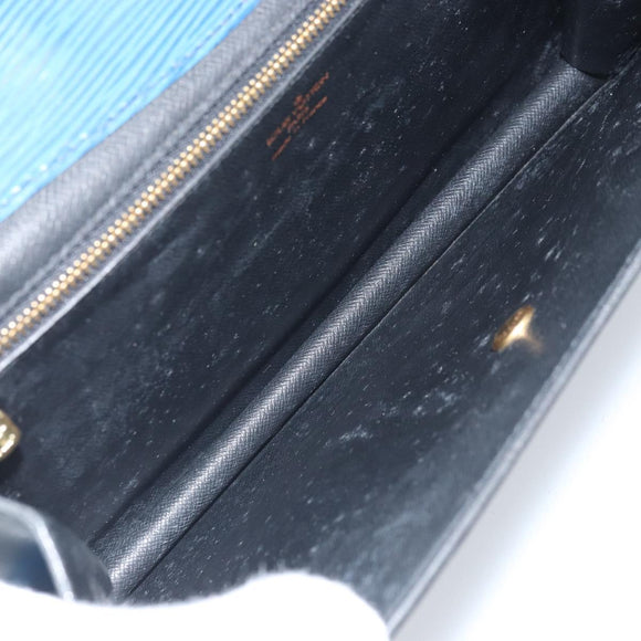 LOUIS VUITTON Epi Montaigne 23 Clutch Bag Blue M52665 LV Auth am10715