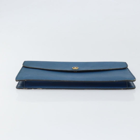 LOUIS VUITTON Epi Montaigne 23 Clutch Bag Blue M52665 LV Auth am10715