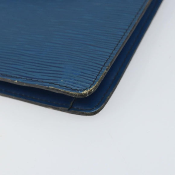 LOUIS VUITTON Epi Montaigne 23 Clutch Bag Blue M52665 LV Auth am10715