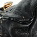 Chloe Paddington Hand Bag Leather 2way Black Gold Silver Auth am10718SV-14