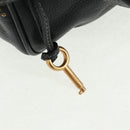 Chloe Paddington Hand Bag Leather 2way Black Gold Silver Auth am10718SV-16