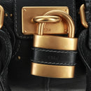 Chloe Paddington Hand Bag Leather 2way Black Gold Silver Auth am10718SV-17