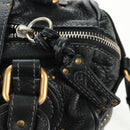 Chloe Paddington Hand Bag Leather 2way Black Gold Silver Auth am10718SV-18