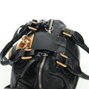 Chloe Paddington Hand Bag Leather 2way Black Gold Silver Auth am10718SV-6