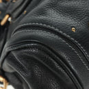 Chloe Paddington Hand Bag Leather Black Gold Silver Auth am10719SV-8