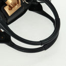 Chloe Paddington Hand Bag Leather Black Gold Silver Auth am10719SV-7