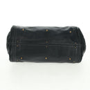 Chloe Paddington Hand Bag Leather Black Gold Silver Auth am10719SV-5