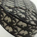 Christian Dior Trotter Canvas Saddle Accessory Pouch PVC Black Auth am10720SV-10