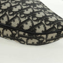 Christian Dior Trotter Canvas Saddle Accessory Pouch PVC Black Auth am10720SV-11