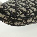 Christian Dior Trotter Canvas Saddle Accessory Pouch PVC Black Auth am10720SV-12
