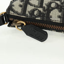 Christian Dior Trotter Canvas Saddle Accessory Pouch PVC Black Auth am10720SV-15
