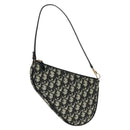 Christian Dior Trotter Canvas Saddle Accessory Pouch PVC Black Auth am10720SV-2