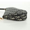 Christian Dior Trotter Canvas Saddle Accessory Pouch PVC Black Auth am10720SV-4