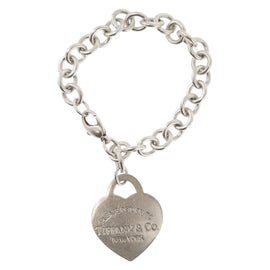 TIFFANY&Co. Return To Heart Bracelet Ag925 Silver Auth am10721V - 0