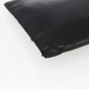 SAINT LAURENT Studs Clutch Bag Leather Black Silver Auth am10722-16