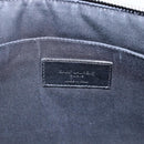 SAINT LAURENT Studs Clutch Bag Leather Black Silver Auth am10722-9