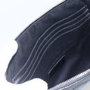 SAINT LAURENT Studs Clutch Bag Leather Black Silver Auth am10722-20