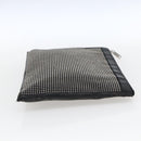 SAINT LAURENT Studs Clutch Bag Leather Black Silver Auth am10722-4