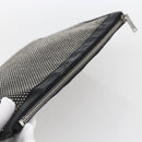 SAINT LAURENT Studs Clutch Bag Leather Black Silver Auth am10722-5