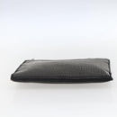 SAINT LAURENT Studs Clutch Bag Leather Black Silver Auth am10722-6