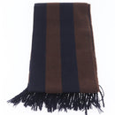 FENDI Zucca Scarf Wool Navy Brown Auth am10726V-5