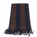 FENDI Zucca Scarf Wool Navy Brown Auth am10726V-9