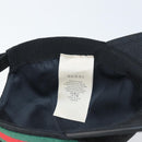 GUCCI GG Canvas Web Sherry Line Cap L Black Red Green 200035 Auth am10728V-14
